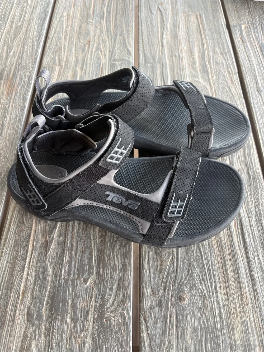 Teva Black and Gray Outdoor Sport Sandals